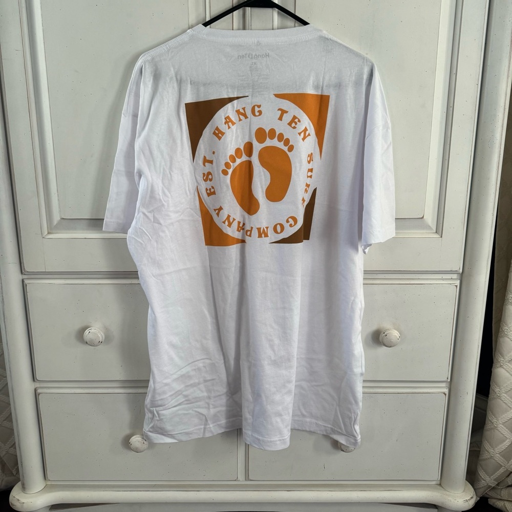 Hang Ten California White 100% Cotton T-Shirt